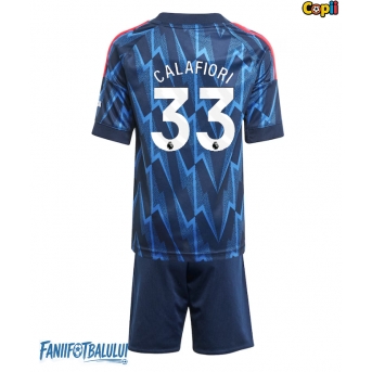 Arsenal Riccardo Calafiori #33 Echipament de Fotbal Replică 2025-26 Copii Deplasare (+ Șorturi)